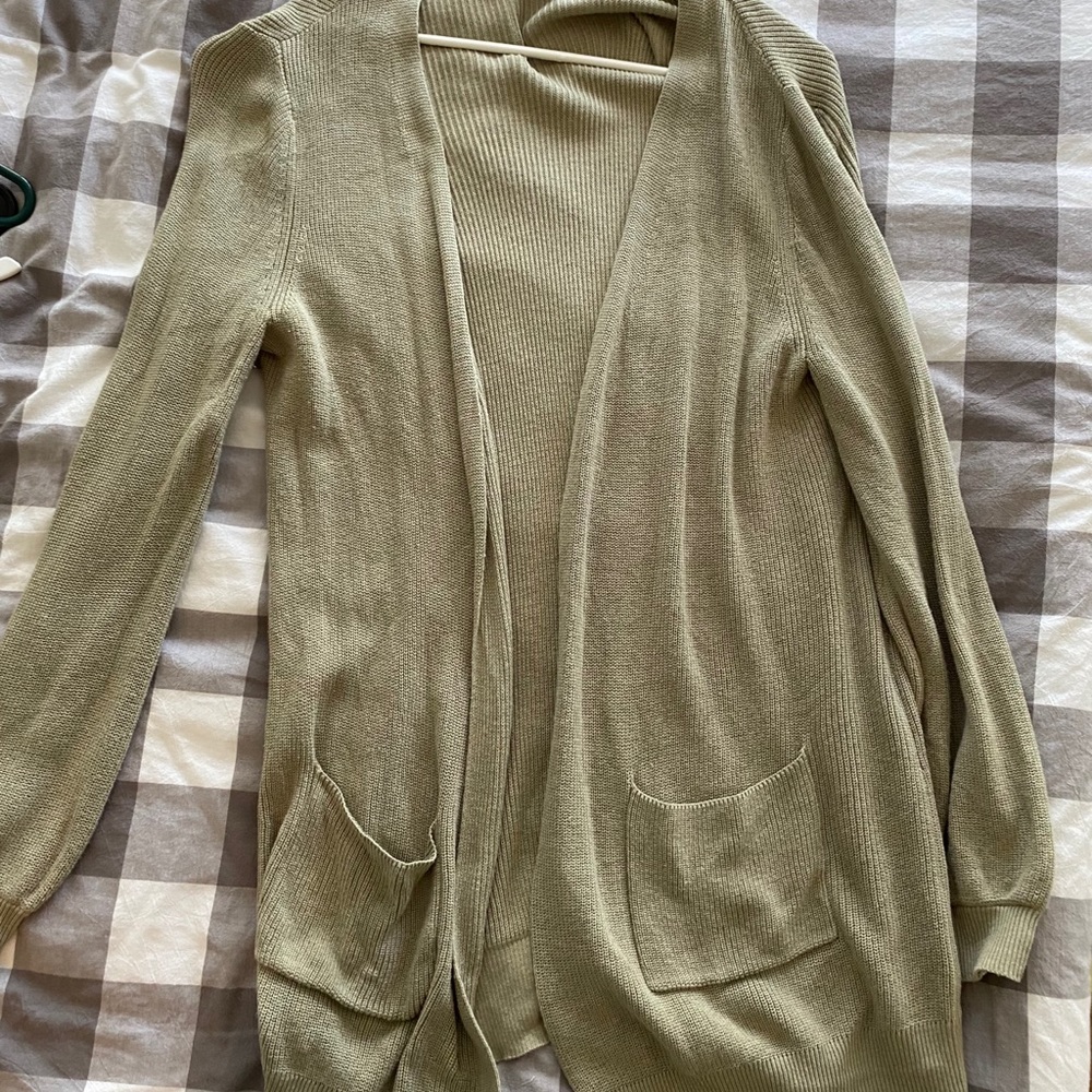 Green cardigan